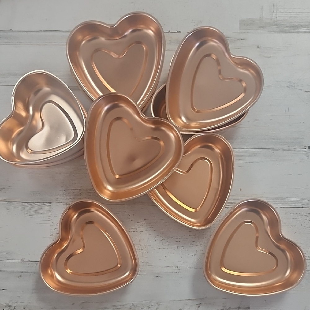Heart-Shaped Copper Baking Pans